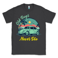 Smoke Vintage Funny Beetle Bug Distressed Classic Cars Old Bugs Never Die Classic Tee - artisFamous