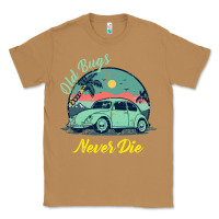 Toasted Coconut Vintage Funny Beetle Bug Distressed Classic Cars Old Bugs Never Die Classic Tee - artisFamous