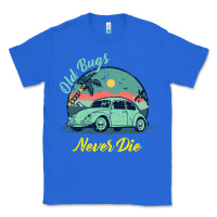 True Royal Vintage Funny Beetle Bug Distressed Classic Cars Old Bugs Never Die Classic Tee - artisFamous
