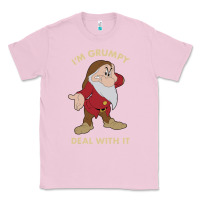 Bubblegum Pink snow white i'm grumpy deal with it portrait t shirt Classic Tee - artisFamous