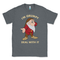 Charcoal Heather snow white i'm grumpy deal with it portrait t shirt Classic Tee - artisFamous