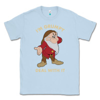Dusty Blue snow white i'm grumpy deal with it portrait t shirt Classic Tee - artisFamous