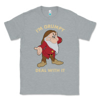 Heather Grey snow white i'm grumpy deal with it portrait t shirt Classic Tee - artisFamous