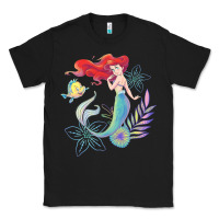 Black the little mermaid ari  and flounder sea t shirt Classic Tee - artisFamous