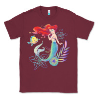 Burgundy the little mermaid ari  and flounder sea t shirt Classic Tee - artisFamous