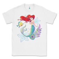 White the little mermaid ari  and flounder sea t shirt Classic Tee - artisFamous
