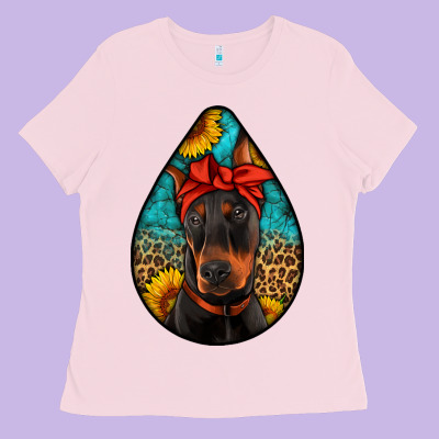 Doberman Ladies Tee Designed By Artiststas