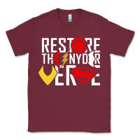 Burgundy restore the snyderverse Classic Tee - artisFamous