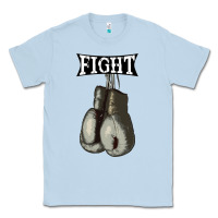 Dusty Blue boxing vintage fight gloves Classic Tee - artisFamous