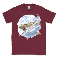 Burgundy 40 flying tigers Classic Tee - artisFamous