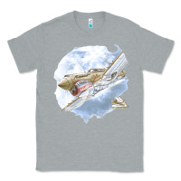Heather Grey 40 flying tigers Classic Tee - artisFamous