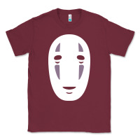 Burgundy no face spirited away women's Classic Tee - artisFamous