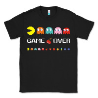Black cool retro 80s pacman ghosts video games Classic Tee - artisFamous