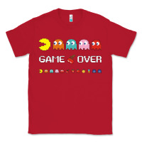 Red cool retro 80s pacman ghosts video games Classic Tee - artisFamous