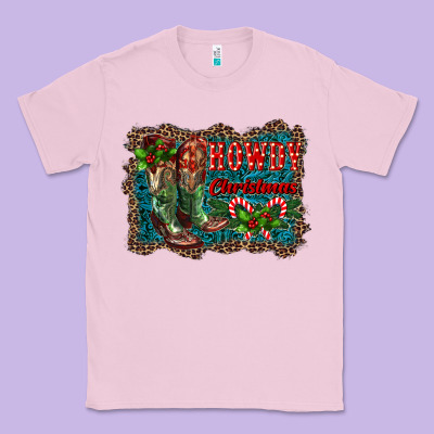 Howdy Christmas Boots Classic Tee Designed By Ranaportraitstore