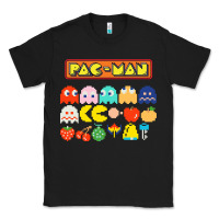 Black 80s pacman ghosts video games Classic Tee - artisFamous