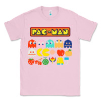 Bubblegum Pink 80s pacman ghosts video games Classic Tee - artisFamous