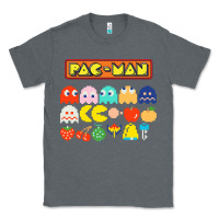 Charcoal Heather 80s pacman ghosts video games Classic Tee - artisFamous