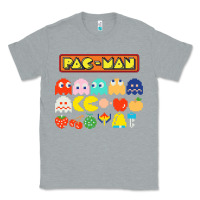 Heather Grey 80s pacman ghosts video games Classic Tee - artisFamous