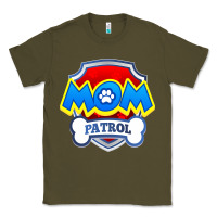 Army Green funny mom patrol  funny dog mom gift birthday party t shirt Classic Tee - artisFamous