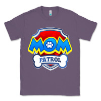 Lavender funny mom patrol  funny dog mom gift birthday party t shirt Classic Tee - artisFamous