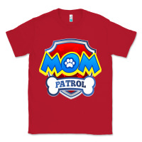 Red funny mom patrol  funny dog mom gift birthday party t shirt Classic Tee - artisFamous