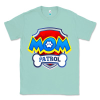 Seafoam funny mom patrol  funny dog mom gift birthday party t shirt Classic Tee - artisFamous