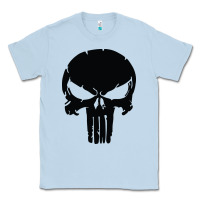 Dusty Blue the punisher skull black Classic Tee - artisFamous
