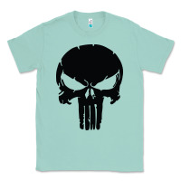 Seafoam the punisher skull black Classic Tee - artisFamous