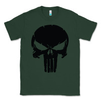 Sports Green the punisher skull black Classic Tee - artisFamous