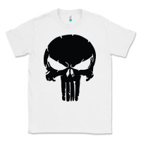 White the punisher skull black Classic Tee - artisFamous
