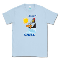Dusty Blue Just Chill Classic Tee - artisFamous