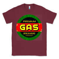 Burgundy GARAGE CAR GASOLINE Classic Tee - artisFamous
