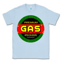 Dusty Blue GARAGE CAR GASOLINE Classic Tee - artisFamous