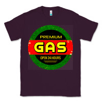 Plum GARAGE CAR GASOLINE Classic Tee - artisFamous
