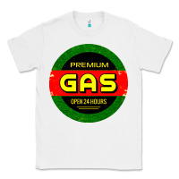 White GARAGE CAR GASOLINE Classic Tee - artisFamous