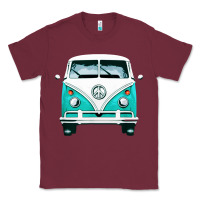 Burgundy hippie surf van Classic Tee - artisFamous