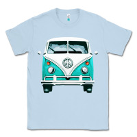 Dusty Blue hippie surf van Classic Tee - artisFamous