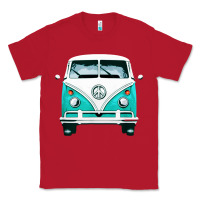 Red hippie surf van Classic Tee - artisFamous