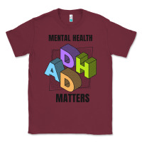 Burgundy adhd mental health matters Classic Tee - artisFamous