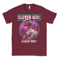 Burgundy distressed teal raptor clever girl t shirt Classic Tee - artisFamous