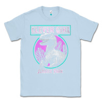 Dusty Blue distressed teal raptor clever girl t shirt Classic Tee - artisFamous