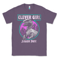 Lavender distressed teal raptor clever girl t shirt Classic Tee - artisFamous