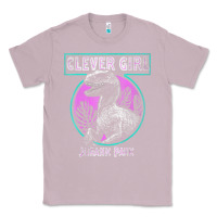 Lilac distressed teal raptor clever girl t shirt Classic Tee - artisFamous