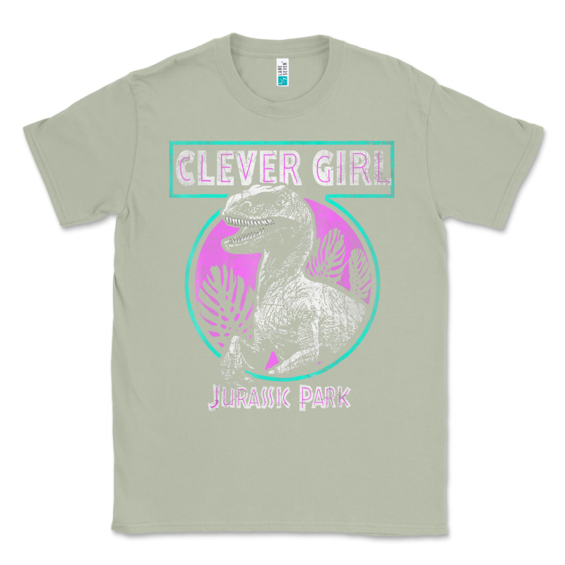 Distressed Teal Raptor Clever Girl T Shirt Classic Tee by artisFamous | Teevron