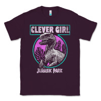 Plum distressed teal raptor clever girl t shirt Classic Tee - artisFamous