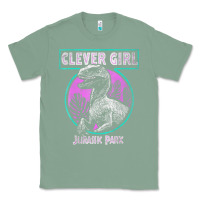Sage distressed teal raptor clever girl t shirt Classic Tee - artisFamous
