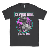 Smoke distressed teal raptor clever girl t shirt Classic Tee - artisFamous