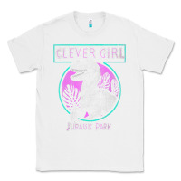 White distressed teal raptor clever girl t shirt Classic Tee - artisFamous