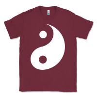 Burgundy yin yang Classic Tee - artisFamous
